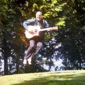 just your average flying guitarist