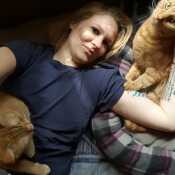 with ma cats. 