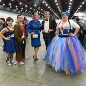 The TARDIS ballgown was handmade by me