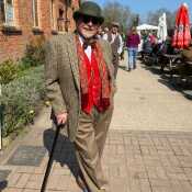 Me,at the 1940s at Reepham Railway station