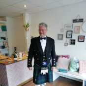 me in my Scottish outfit that i wore for all my 3 daughters weddings