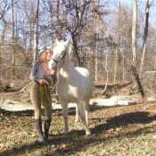 Me with my old horse, Dixie.
