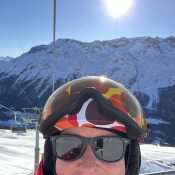 Shelley skiing in Switzerland